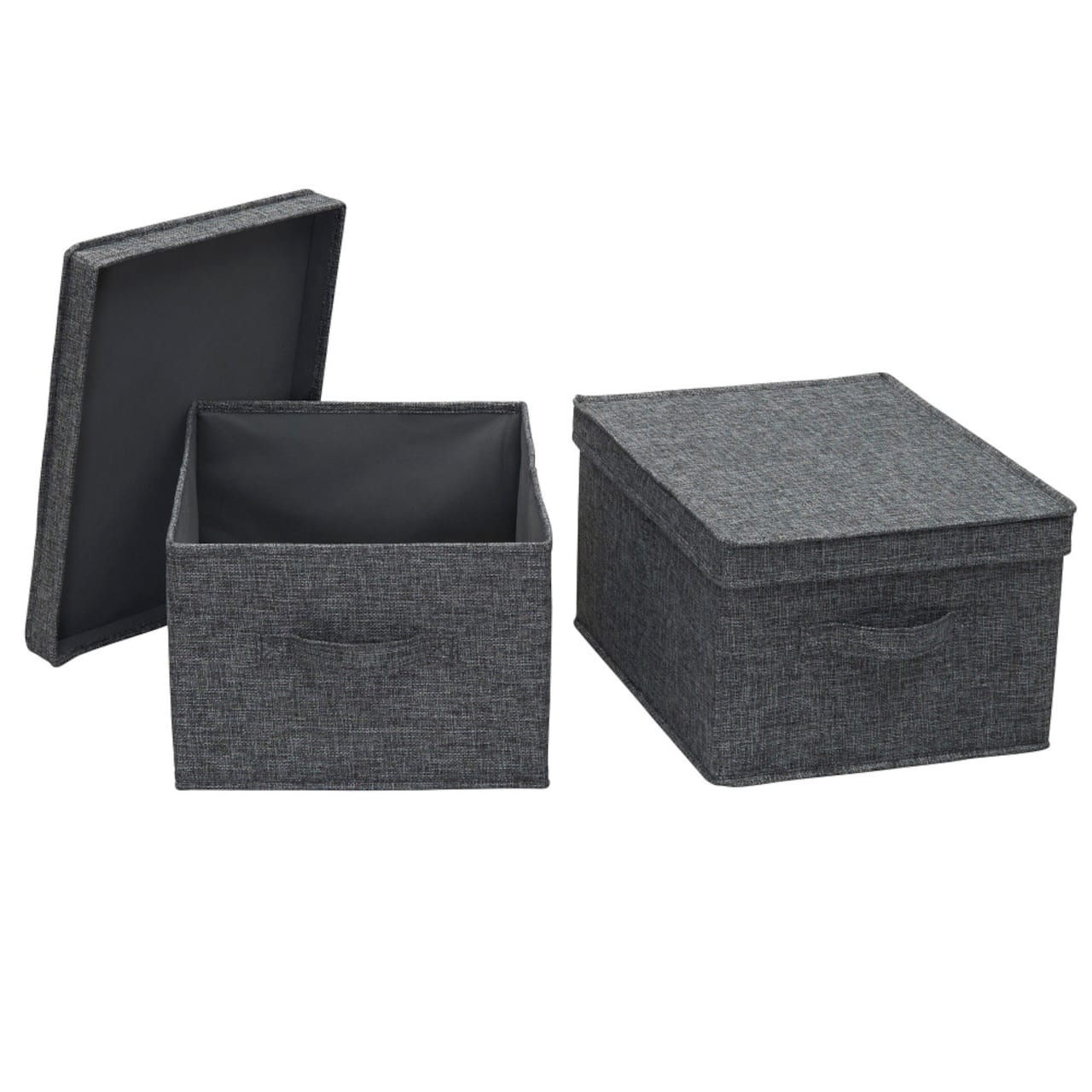 Household Essentials Fabric Storage Bin with Lid, 2ct.